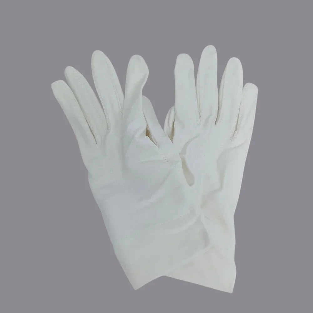 Vintage Antique Gloves White Black Gray Wrist Long 8 Pairs